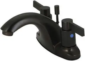 Kingston Brass KB8645NDL Two Handle 4 in. Centerset Lavatory Faucet with Brass Pop-up