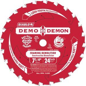 Freud 7-.25in. 24T Diablo Demo Demon Framing & Demolition Saw Blade D0724DA