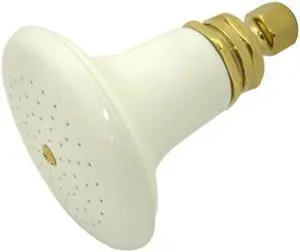 Kingston Brass P50PB 5-.5 Inch Diameter Ceramic Shower Head - Polished Brass