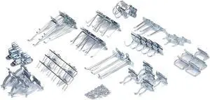 Lock Hook Kit,Square,Silver,3/8In Hole LOCHOOK LH2-KIT