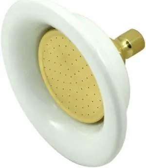 Kingston Brass P60PB 8 Inch Diameter Ceramic Shower Head - Polished Brass