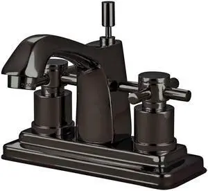 Kingston Brass KS8645DX Concord Centerset Lavatory Faucet with Cross Handle & Pop-Up, Oil Rubbed Bronze