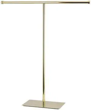 Kingston Brass CC8202 Claremont T-Shape Towel Rack, Polished Brass
