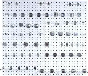 Triton Products LB2-Kit White Epoxy 18 Gauge Steel Square Hole Pegboards