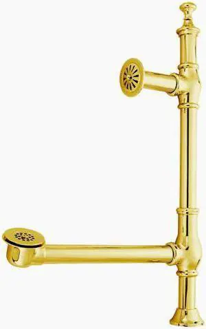 Kingston Brass CC3092 Edwardian British Lever Style Clawfoot Tub Waste and Overf