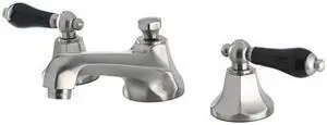 Kingston Brass KS4468PKL Metropolitan Onyx Widespread Lavatory Faucet With Black
