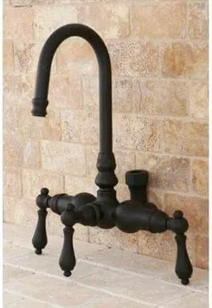 Kingston Brass ABT200-5 Goose Neck Faucet with Back Outlet & Diverter