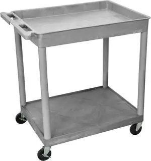 Luxor Tc12-G 2 Shelf Tub Cart