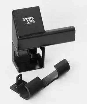 RANGER LOCK RDSC-00 Padlock Guard,Hardened Steel,Blk,9"L