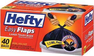 Hefty E27744CT Easy Flaps 30-gallon Large Trash Bags