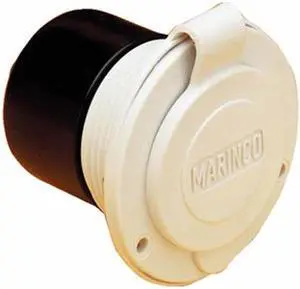 Marinco 150BBIW 15A On-Board Charger Inlet-Wht