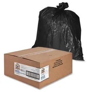 Genuine Joe Heavy-Duty Trash Bags 1.5 Mil 31-39 Gallon 100/CT Black 01533