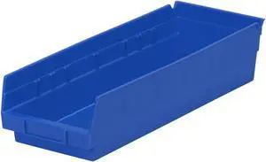 AKRO-MILS 30138BLUE Blue Shelf Bin, 17-7/8"L x 6-5/8"W x 4"H