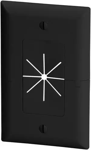 DataComm 450017BK Flexible Opening Split Plate Black