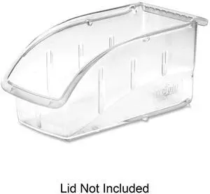 AKRO-MILS 305B1 Clear Hang and Stack Bin, 10-7/8"L x 5-1/2"W x 5-1/4"H