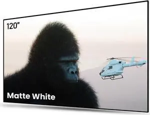 AWOL Vision 120 inch 16:9 Fixed Frame Projector Screen, 4K / 8K UHD, Matte White