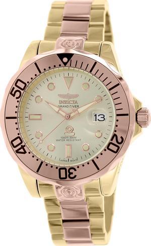 Invicta Men's 16039 Pro Diver Automatic 3 Hand Gold Dial Watch