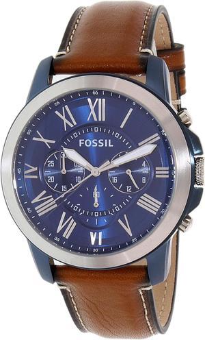 Fossil Men's Grant FS5151 Brown Leather Quartz Watch
