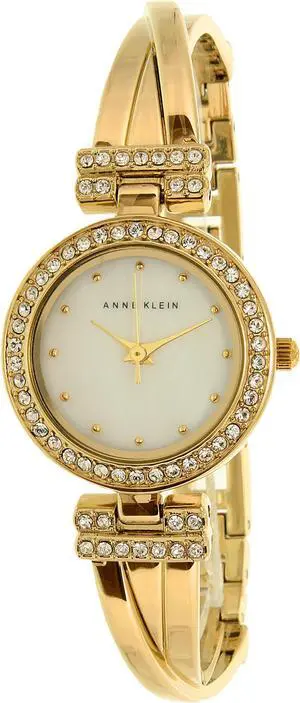Anne Klein Women's AK-1868GBST Gold Metal Analog Quartz Watch