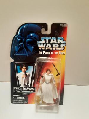 Star Wars Power of the Force Red Card Princess Leia Organa with Laser Pistol and Assualt Rifle Action Figure.