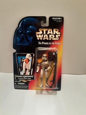 Star Wars Power of the Force Red Card Tatooine Stormtrooper with Concussion Grenade Cannon Action Figure.