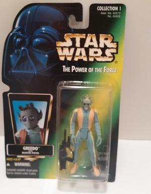 Star Wars Power of the Force Green Card Greedo with Blaster Pistol Action Figure