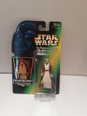 Star Wars Power of the Force Green Card Ben (Obi-Wan) Kenobi with Lightsaber and Removeable Cloak Action Figure
