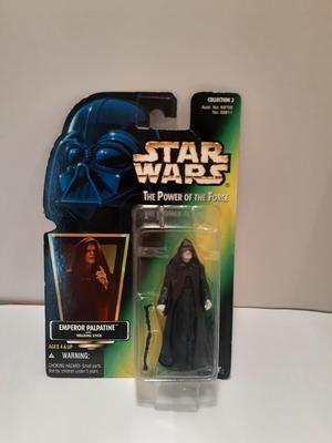 Star Wars Power of the Force Green Card Emperor Palpatine with Walking Stick Action Figure