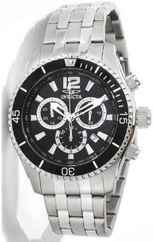 Invicta 0621 Men's Stainless Steel Black Dial Chronograph