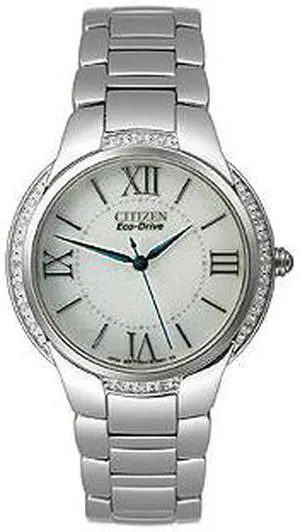 Citizen Eco-Drive Silver-Tone Dial Womens Watch #EM0090-57A