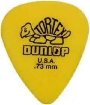 Dunlop Tortex Guitar Picks - .73mm - Yellow - 72 Pack