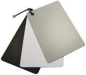 Opteka Pocket-Sized Reference Color & White Balance Grey Card Set With Quick-Release Neck Strap for Digital Photography