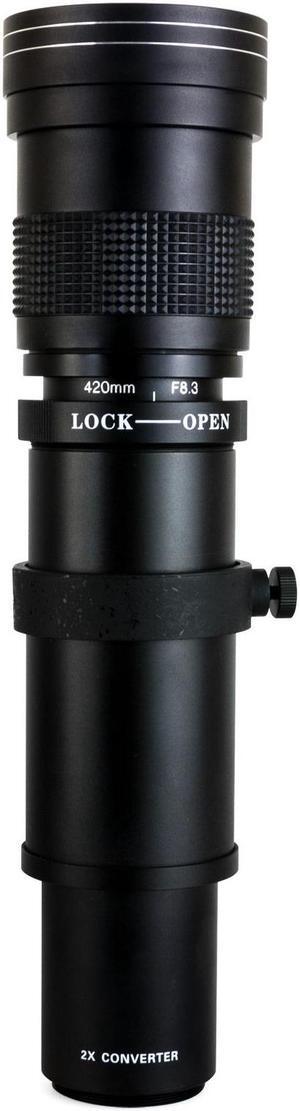 Opteka 420-1600mm f/8.3 HD Telephoto Zoom Lens for Nikon D5, D4S, DF, D4, D3, D810, D800, D750, D610, D600, D500, D7500, D7200, D7100, D5600, D5500, D5300, D3400, D3300 and D3200 Digital SLR Cameras Opteka 420-1600mm f/8.3 HD Telephoto Zoom Lens for Nikon D5, D4S, DF, D4, D3, D810, D800, D750, D610, D600, D500, D7500, D7200, D7100, D5600, D5500, D5300, D3400, D3300 and D3200 Digital SLR Cameras