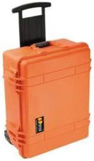 Pelican 1560 Large Crushproof Wheeled Dry Box, 22x18x10.4in, Orange - No Foam