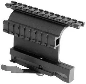 AimSports AK Double Side Rail Mount/Picatinny w/ QR Lever, Black