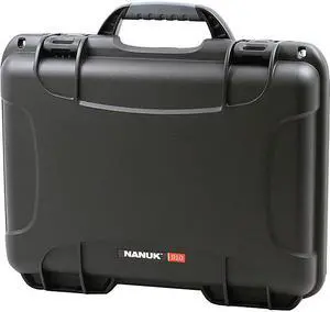 NANUK CASES 910-0001 Black Protective Case, 14.3"L x 11.1"W x 4.7"D