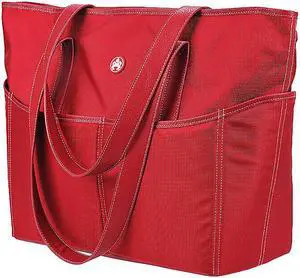 Sumo Large Diaper Tote - Red with White stitching