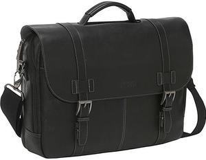Kenneth Cole Reaction Show Business Colombian Leather Flapover Computer Case - Black