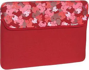 Sumo - Camo Neoprene Sleeve - 14.1" Ultrabooks or 15" MacBook screens - Red