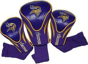 Team Golf 31694 Minnesota Vikings 3 Pack Contour Fit Headcover