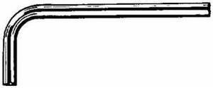 EKLIND 15110 SAE Plain Hex Key, 5/32" Tip Size, 2 1/2 in Long, 27/32 in Short,
