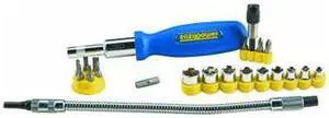 ZORO SELECT 82100 Flex Bit Screwdriver Set,Pieces 26