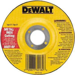 DeWalt DW8424 4-1/2-Inch Type 27 Thin Cutting Wheel