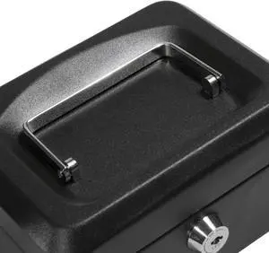 6 Inch Black Cash Box with Key Lock 6 Inch Black Cash Box with Key Lock