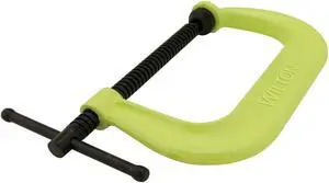 C-Clamp, Hi-Viz Ylw, 4-1/4 In, 3-1/4 Deep