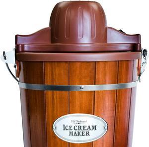 Nostalgia Electrics Vintage Collection Old-fashioned 6-quart Wood Bucket Ice Cream Maker