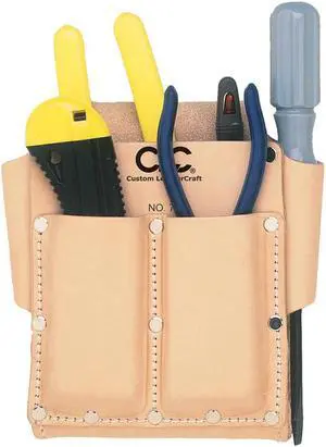 CLC WORK GEAR 700 Tool Pouch, Tool Pouch, Tan, Leather, 5 Pockets