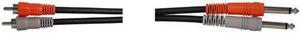 Hosa Dual Cable, RCA to 1/4'', 6.6'