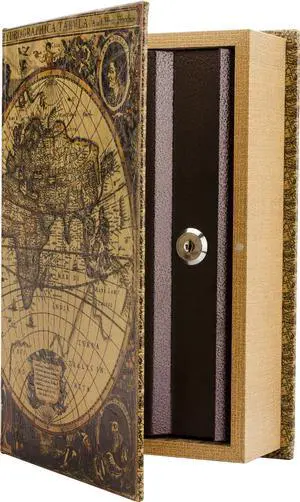 Barska CB12480 Antique Map Diversion Book Lock Box Barska CB12480 Antique Map Diversion Book Lock Box