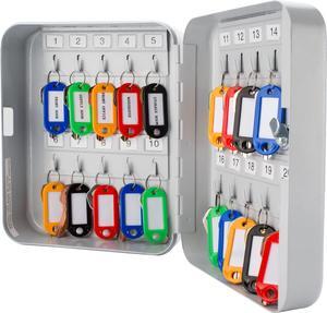 Barska Key Cabinet, 20 Capacity, 8" H Matte  Steel CB12482